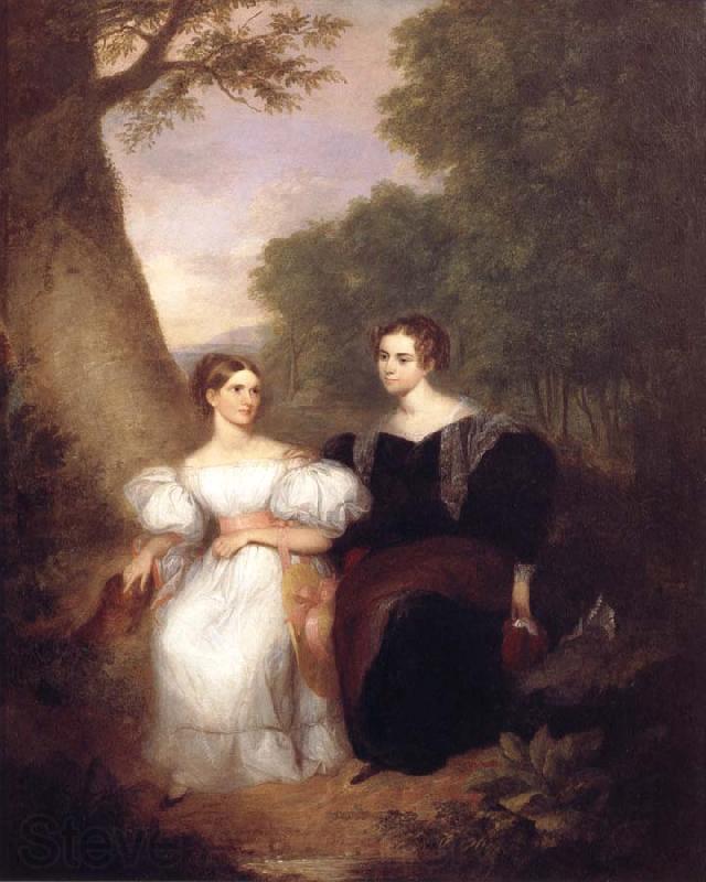 Asher Brown Durand Portrait of the Artist-s Wife and her sister France oil painting art